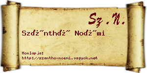 Szánthó Noémi névjegykártya